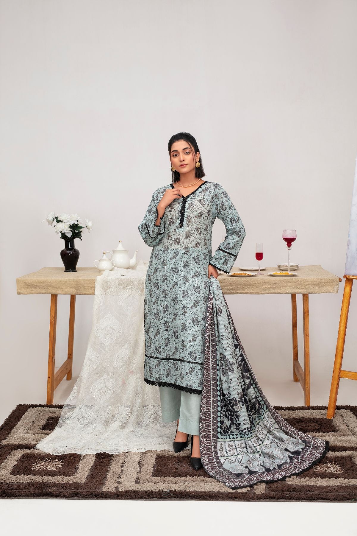 Serene Bloom Lawn 3 piece Suit | Ready To Wear