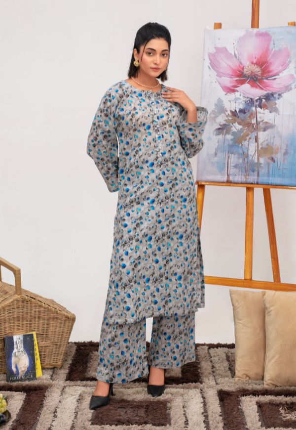 Azure Whisper Lawn 2 piece Suit
