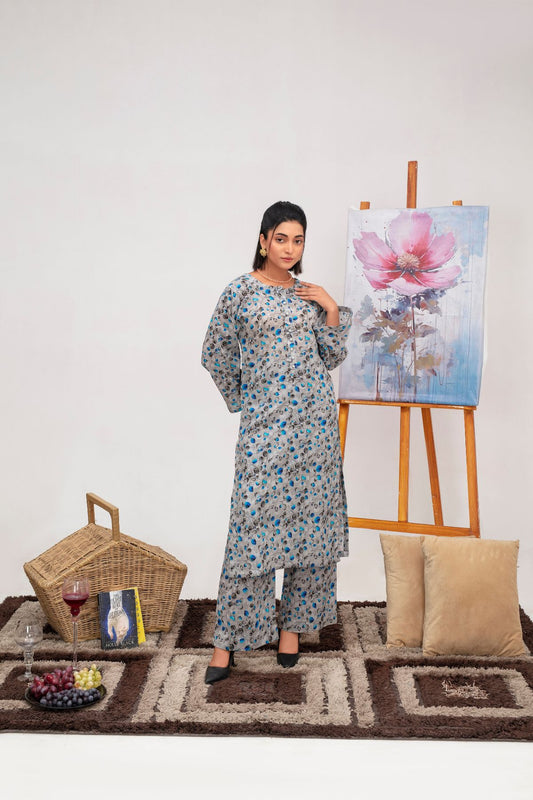 Azure Whisper Lawn 2 piece Suit