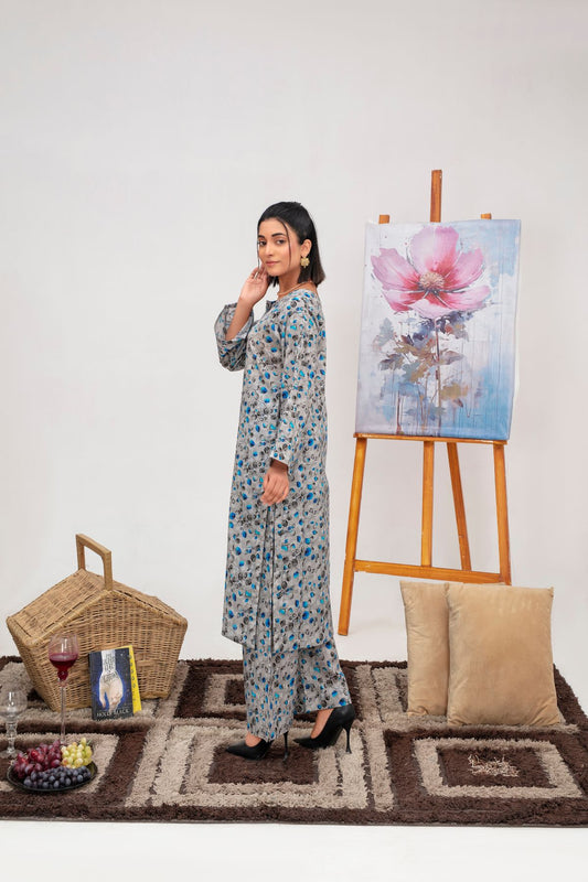 Azure Whisper Lawn 2 piece Suit
