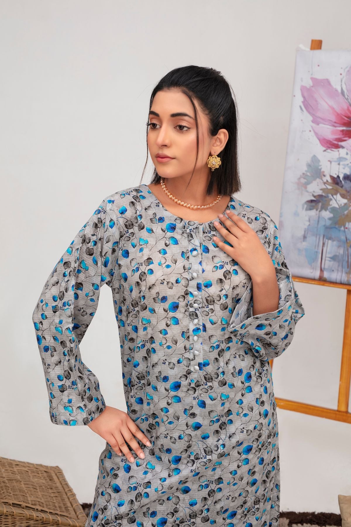 Azure Whisper Lawn 2 piece Suit