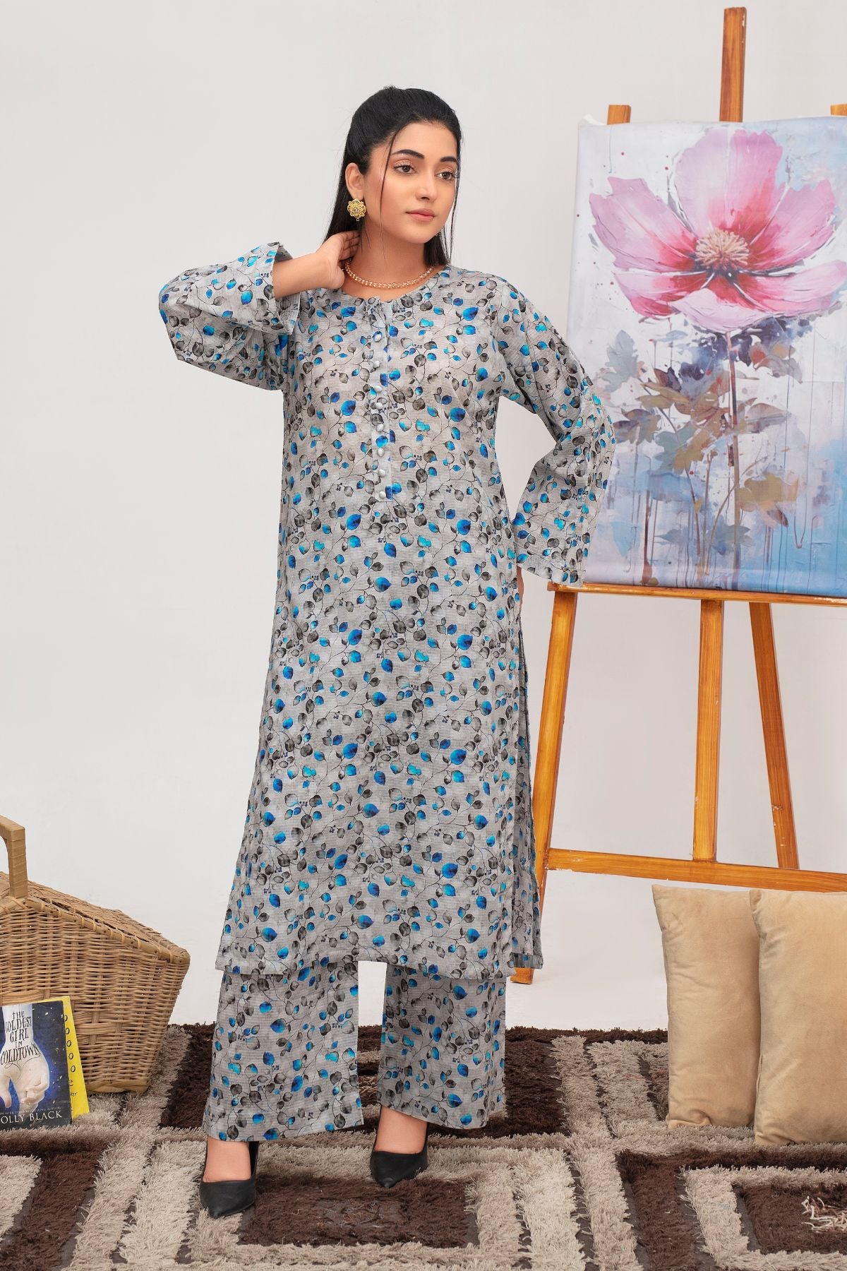 Azure Whisper Lawn 2 piece Suit
