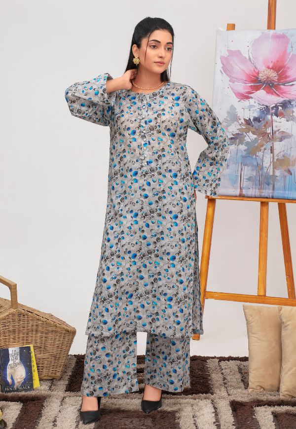 Azure Whisper Lawn 2 piece Suit