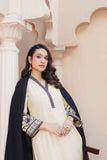 LAYLA 4 – Cream and Black Khaddar Embroidered 3-Piece Suit