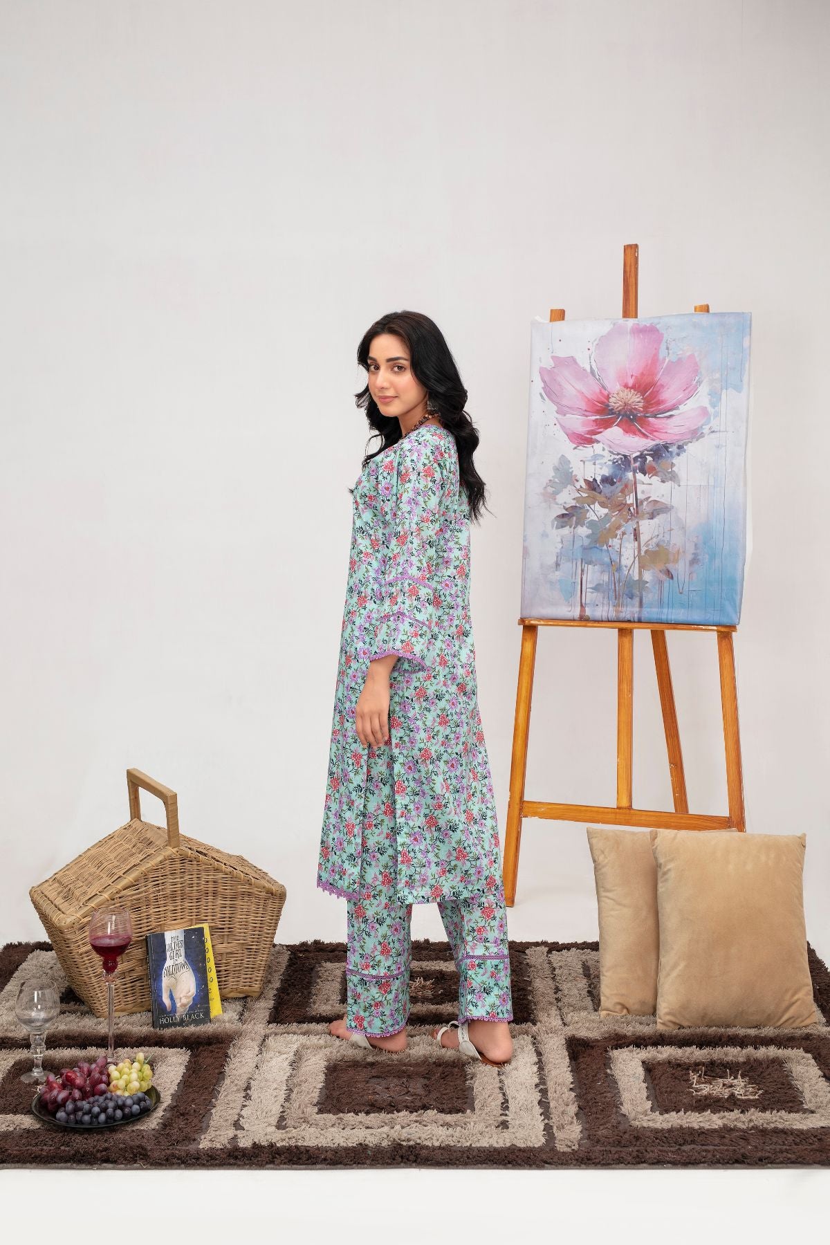 Floral Lace Lawn 2 piece Suit | Ready To Wear