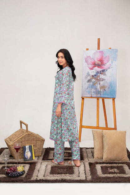 Floral Lace Lawn 2 piece Suit | Ready To Wear