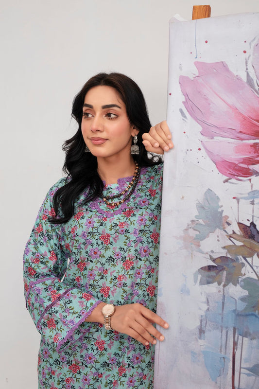 Floral Lace Lawn 2 piece Suit | Ready To Wear