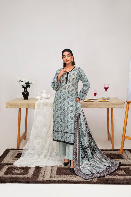 Serene Bloom Lawn 3 piece Suit | Ready To Wear