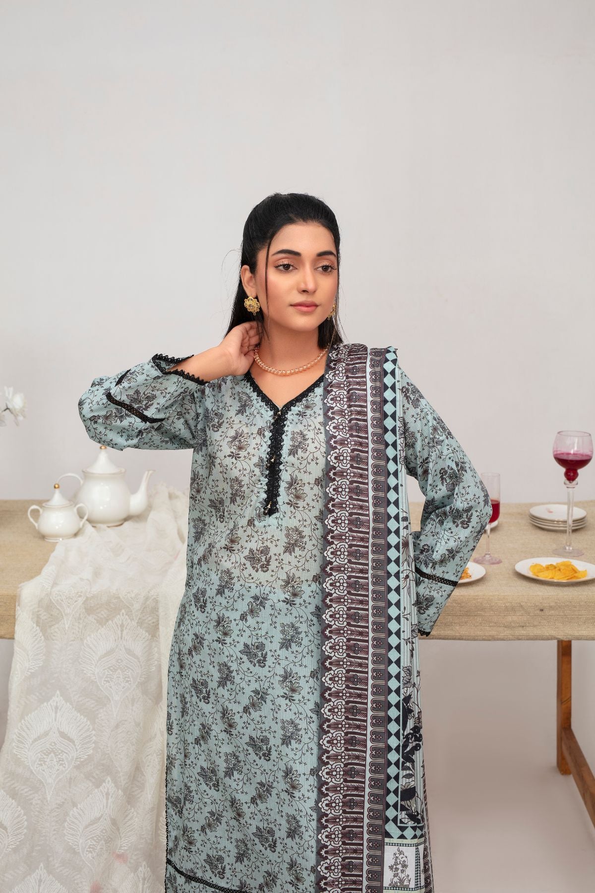 Serene Bloom Lawn 3 piece Suit | Ready To Wear