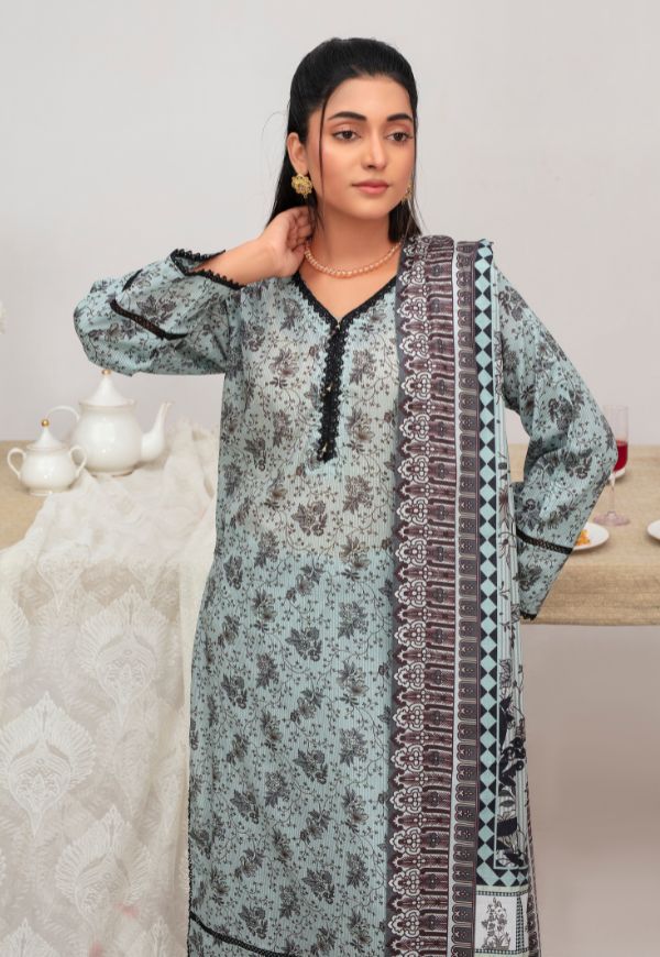 Serene Bloom Lawn 3 piece Suit | Ready To Wear