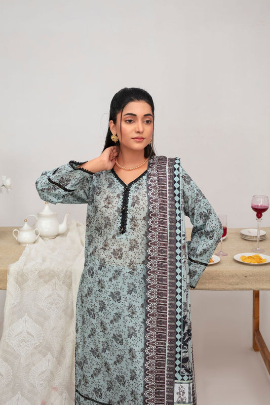 Serene Bloom Lawn 3 piece Suit | Ready To Wear