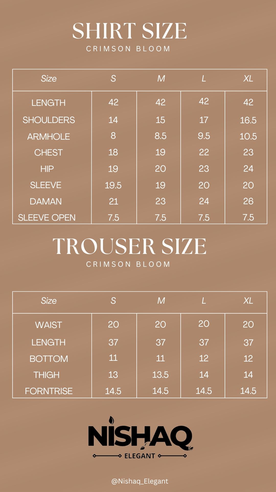 Size guide chart