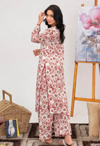 Crimson Bloom Lawn 2 piece Suit | Ready To Wear